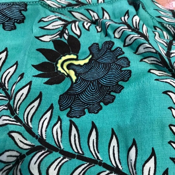 LOFT Blue Paisley Floral Print Peplum Tank Top - Picture 8 of 8